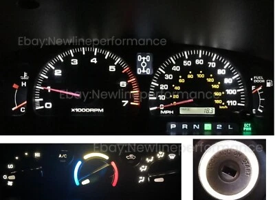 White Cluster + Climate Control + Ring LED Bulbs for Toyota 4Runner 2001-2002 - Image 1 of 2