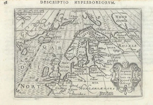Hyperboreorum/Septentrionalum regionum. Bertius/Langenes. Europe Arctic 1603 map - Picture 1 of 1
