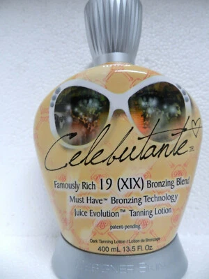 CELEBUTANTE 19X BRONCEADOR CAMA BRONCEADORA BRONCEADORA LOCIÓN BRONCEADORA POR PIEL DE DISEÑADOR NUEVO Foto 1 de 2