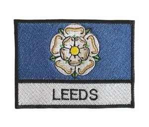 Leeds Yorkshire Rose Fully Embroidered Sew or Iron on Patch (A) - Picture 1 of 2