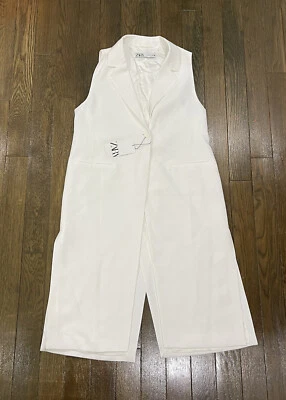 Zara Women’s Long Vest Waistcoat Ecru White Size 2XL NWT RARE - 2565/878/712 - Image 1 of 4