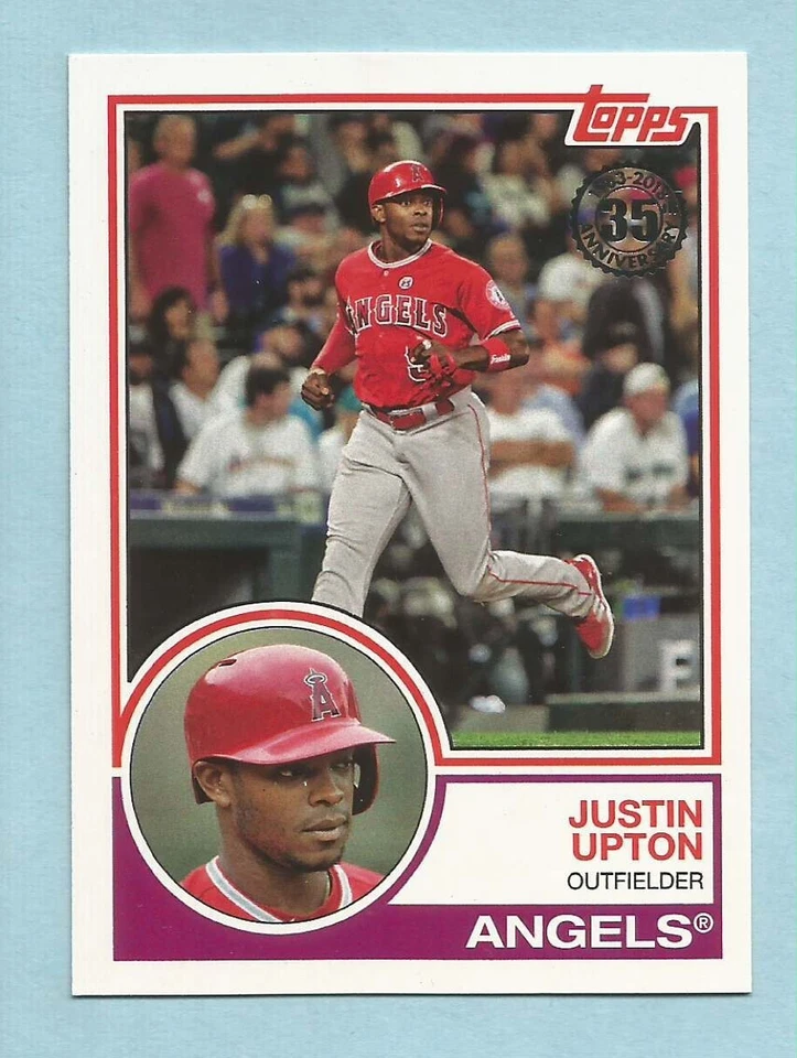 2018 Topps Baseball Justin Upton Angels 83-55 1983 35th Anniversary - Image 1 of 1