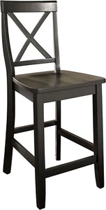 Crosley Furniture X-Back Bar Stool (Set of 2), 24-inch, Black - Picture 1 of 4