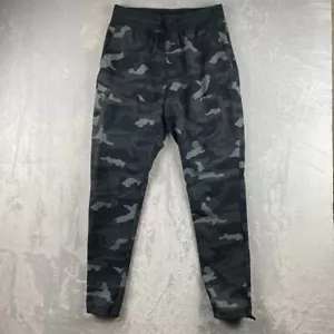 Under Armour Pants Mens Large Elite Cargo Camo Woven Joggers Sweatpants Black - Picture 1 of 8