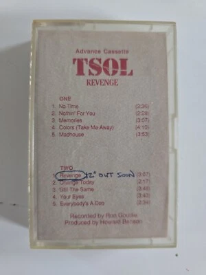TSOL Revenge Promotional Cassette Tape 1986 Enigma Records Hardcore Punk RARE - Image 1 of 4