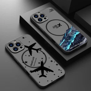 For iPhone 15 16 Pro Max 16E 14 13 12 11 Mountain Airplane Magsafe Case Cover - Picture 1 of 16