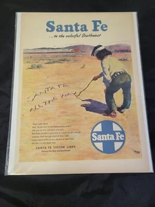 1940's Santa Fe Railroad Colorful Southwest Original Print Ad - Picture 1 of 2