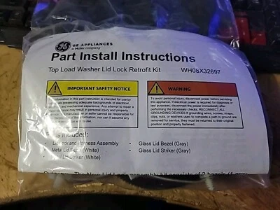 Interruptor de cerradura de puerta GE WH08X37938 genuino OEM se adapta a: WH08X32697 WH08X31577 WH01X279 Foto 1 de 3