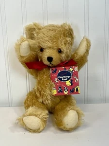 GUND 1999- 1st Edition Playthings Past Plush Jointed Golden Mohair Bear With Tag - Picture 1 of 9
