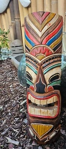 Totempfahl Marterpfahl Deco Totem Pole Wood 50x15 cm KENAI,AK By Little Big Horn - Bild 1 von 7