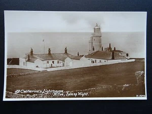 Isle of Wight NITON - ST. CATHERINES LIGHTHOUSE - Old RP Postcard by W.J. Nigh - Picture 1 of 2