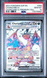 2023 POKEMON SVP EN-SV BLACK STAR PROMO 056 CHARIZARD EX PREMIUM PSA 10 - Picture 1 of 3