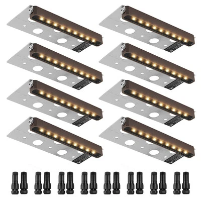 VEVOR 8-Pack 6.8" LED Hardscape Lighting Retaining Wall Step Paver Lights 3W - Image 1 of 4