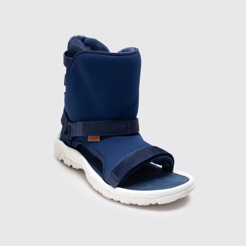 Stivaletto sandalo UGG x Teva ibrido taglia 11 uomo blu navy pelle di pecora lana