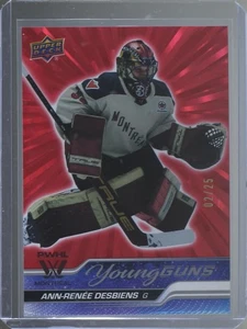 Ann-Renee Desbiens 2024 Upper Deck PWHL Young Guns Red Outburst 02/25 #60 RC - Picture 1 of 2