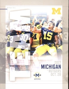 2017 CALCIO MICHIGAN VS RUTGERS 28 OTTOBRE RIVISTA PROGRAMMA UFFICIALE - Foto 1 di 2