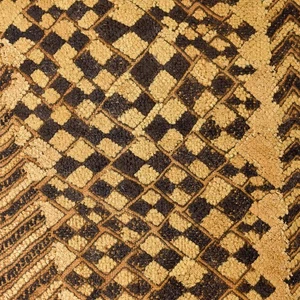 Kuba Raffia Square Textile Congo 24x21 Inch - Picture 1 of 10