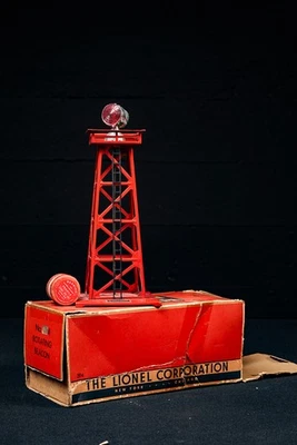 Lionel No. 394 Rotating Beacon Accessory - Red Tower Version with Box - Image 1 of 4