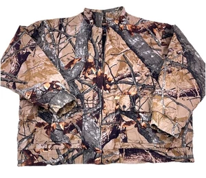 Vintage Fusion 3D Camo Jacke Herren XXL 2XL braun Bomber isoliert Jagd Y2K - Bild 1 von 11