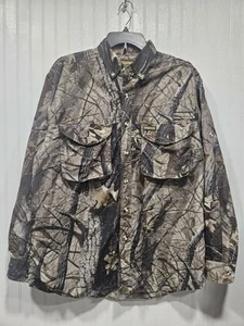 Remington Button Down Lightweight Vented Camo Shirt M Mens Realtree Hardwood - Picture 1 of 13