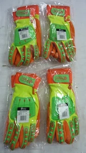 4 x Polyco MTEHV Multi‑TasK E HV High Visibility Nitrile Palm Glove Size 11 - Picture 1 of 3