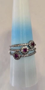 Bomb Party Size 11 RBP7735 The Flora Ring Lab-C Ruby Hematite Plating July 2024 - Picture 1 of 7