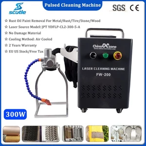 300W JPT Pulsed Laser Cleaning Machine Metal Wood Stone Rust Paint Oil Removal - Picture 1 of 15