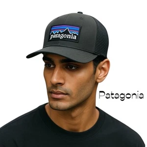 Patagonia Solid Gray Men’s Logo Truckers Ball Cap NWOT OS - Imagen 1 de 7