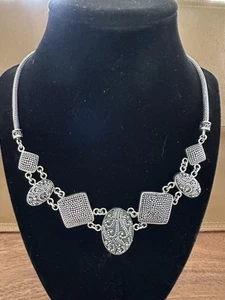 Gorgeous Suarti Bali Indonesian Necklace On Wheat Chain - Picture 1 of 7