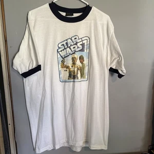 Vintage Changes Star Wars XL Shirt Luke Skywalker & C-3PO 1977 50/50 Cotton Poly - Picture 1 of 11