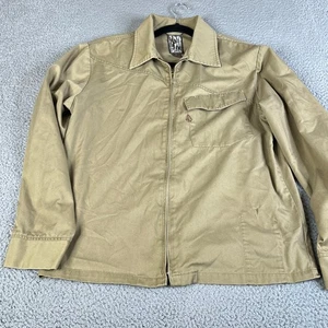 Volcom Stone Boardwear Jacket Mens Large Tan Khaki Streetwear Barn Garage Coat - Picture 1 of 17