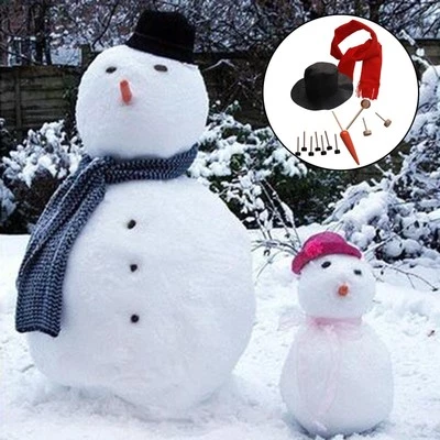 Garden Snow Man Decorating Kit Instant Snowman Kit Pieces Decoration Christmas - Image 1 of 4