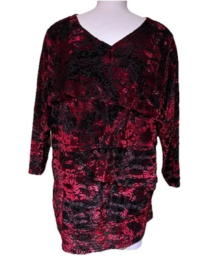 Платье сарая цветочный сетки верхний выгорания бархата Gothic гранж прихоти Y2K размер 1 X - Изображение 1 из 4