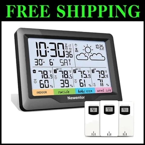 Weather Forecast Station with LCD Display, Remote Sensors & Dual Alarm Feature - Picture 1 of 10