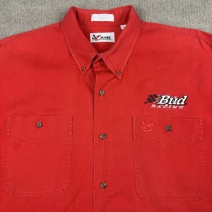VTG Dale Earnhardt Jr. Shirt #8 Bud Racing Pit Crew Budweiser Beer 90s Chase 2XL - Picture 1 of 16