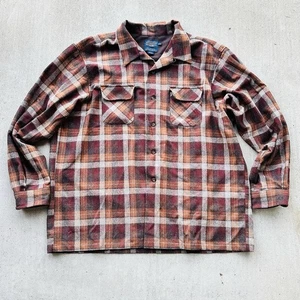 Pendleton Men 3XL Shirt  100%  Virgin Wool Button Up Plaid Flannel Loop - Picture 1 of 9
