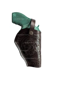 Taurus Judge Leather Holster Floral Tooled Western Cowboy OWB Holsters - Picture 1 of 12