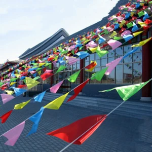 Bunting Flags Outdoor Banners PVC Multicolored Wedding Birthday Party Event - Picture 1 of 16