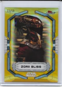 2022 Topps Finest Star Wars Gold Refractor Zorii Bliss /50 100 - Picture 1 of 1