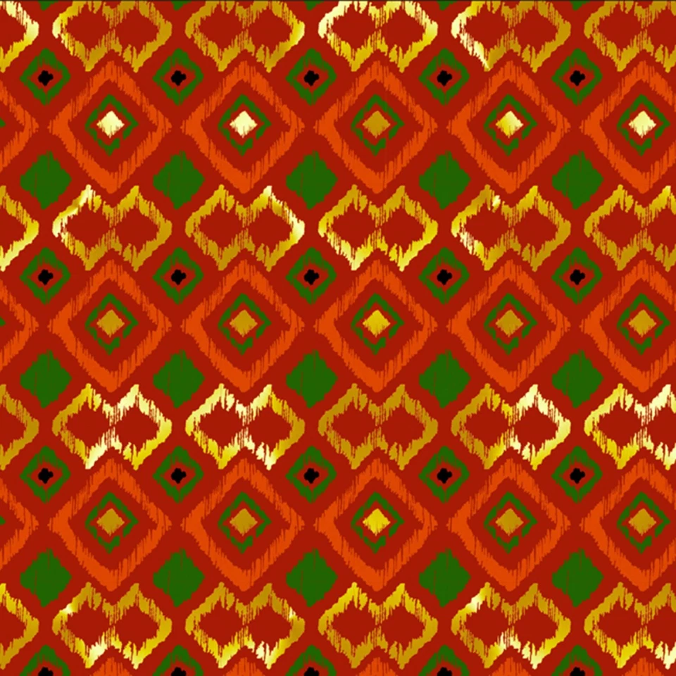 Tecido David Textiles Origin Argyle laranja/multicolorido 100% algodão por jarda - Imagem 1 de 1