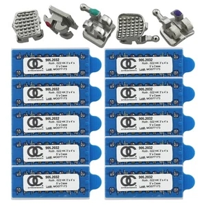50X Dental Kieferorthopädisches Metall Bracket MIM Mini Roth 022 345 mit H Brace 5-5 Blau - Bild 1 von 12