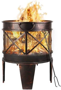 Feuerkorb Ø45cm Terrassenofen Feuerschale Garten Grill Gartenfeuer Feuerstelle - Bild 1 von 7