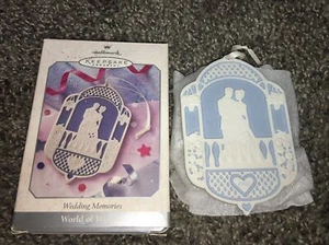 Hallmark Andenken Ornament 1997 Hochzeit Erinnerungen Welt der Wünsche in Box - Bild 1 von 4