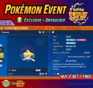 Brillante Evento Jirachi | Nintendo HK | Pokémon Escarlata y Violeta | INTACTO - Imagen 1 de 5