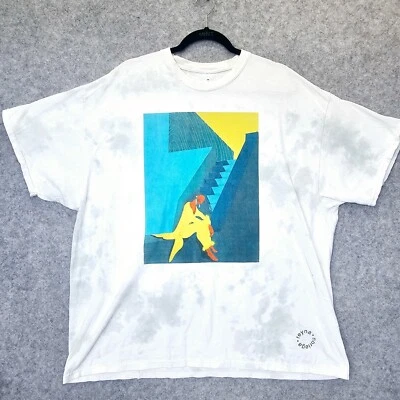 Reyna Noriega Oversized Art T Shirt M White Tie Dye 90s Tee DESERT DREAMER - Image 1 of 4