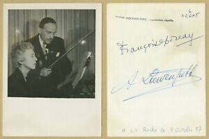 Alfred Loewenguth (1911-1983) - French violinist - Signed photo - 1957 - COA