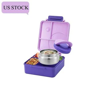 Bento Lunch Box with 8oz Soup Thermo: 4-Compartment, Leakproof - Picture 1 of 49