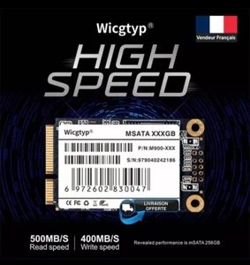 Disque Dur SSD mSATA M.2 1To 550 Mo/sOrdinateur Portable PC Mini SSD SATA Laptop - Photo 1/17