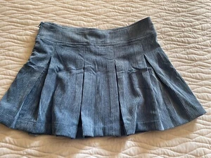 Jolie & Joy Girl’s Corduroy Skirt XL/16 Blue Side Zipper - Picture 1 of 2
