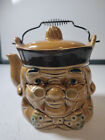 Vintage Ceramic Butter Scotch Toby Cookie Jar/ Teapot